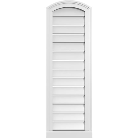 Ekena Millwork Arch Top Surface Mount PVC Gable Vent w/ 2"W x 2"P Brickmould Sill Frame, 14"W x 40"H GVPAR14X4003SN